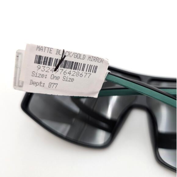Aire Blazars Unisex Wrap Sunglasses Matte Black/Gold Mirror Lens One Size - Picture 4 of 6